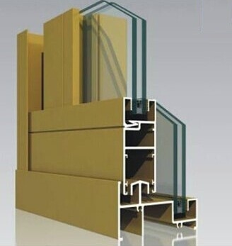 Powder Painted Aluminum Curtain Wall Profile Mill Finished with 6063-T5