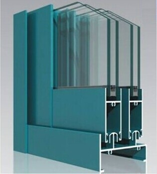 Powder Painted Aluminum Curtain Wall Profile Mill Finished with 6063-T5