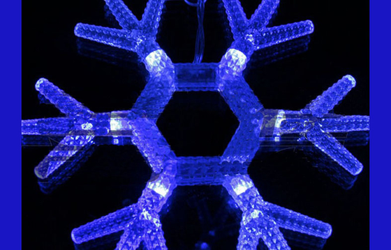 2m Snowflake Multicolor LED Curtain Lights , Commercial String Light