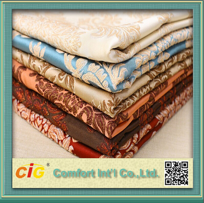Shrink-Resistant Hot Sale Free Sample 100% Polyester Jacquard Fabric For Curtains For Sofas