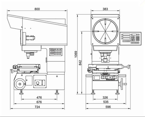 High Precision Optical Measuring Instruments DP100 , Digittal Profile Projector