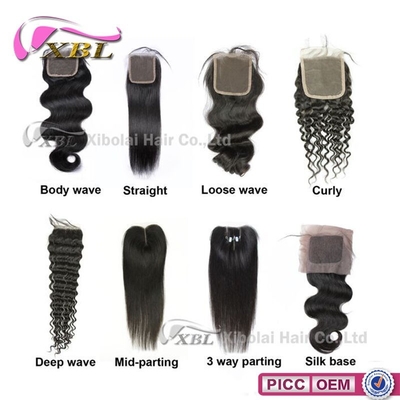 Fechamento malaio do laço do cabelo do fechamento quente do laço da venda 4*4